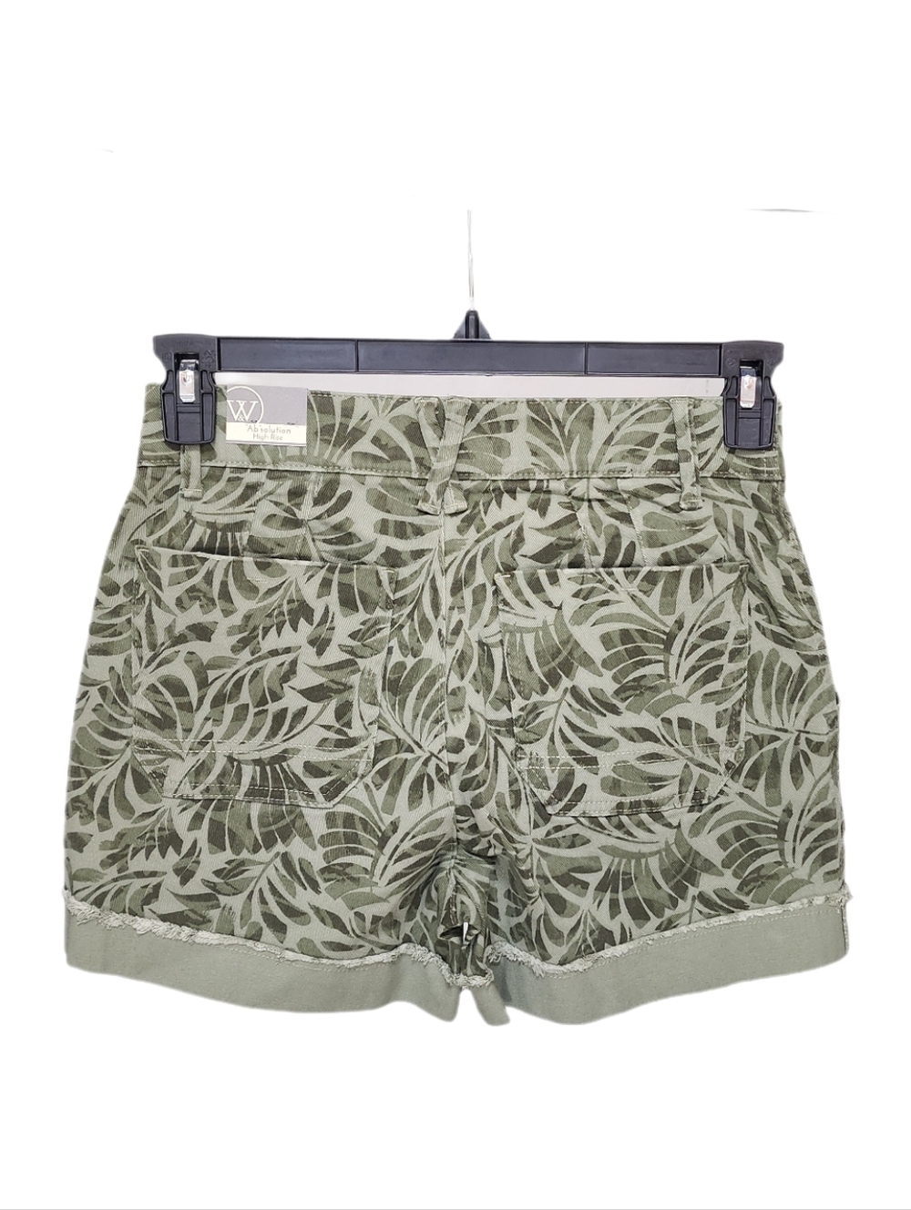 Wit & Wisdom Leaf Print Pacth Pockets 4.5" Twill Shorts High Rise Ab Solution 4 - Picture 8 of 10